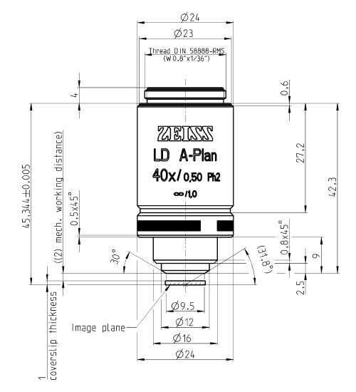 One Dxp Ph2 Drawings.pdf Carl Zeiss Microscopy, LLC - Objective Assistant - Objective LD A-Plan ...
