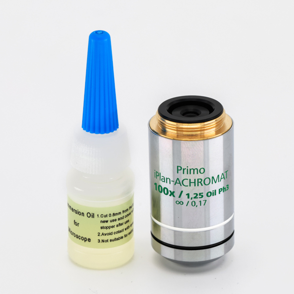 Objective iPlan-Achromat 100x/1.25 Oil Ph3 for Primostar 3