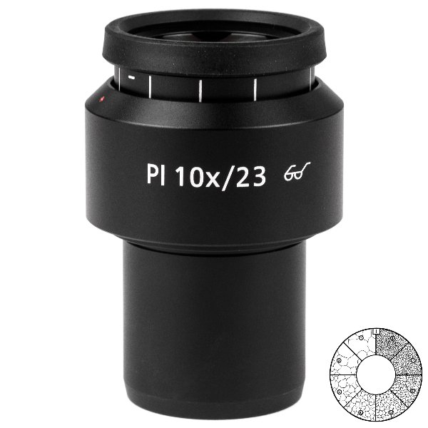 Eyepiece PL 10x/23 Br. foc. with structure comparison disk
