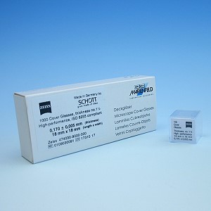 Cover glasses, high performance, D=0.17mm, box with 1000 pc.