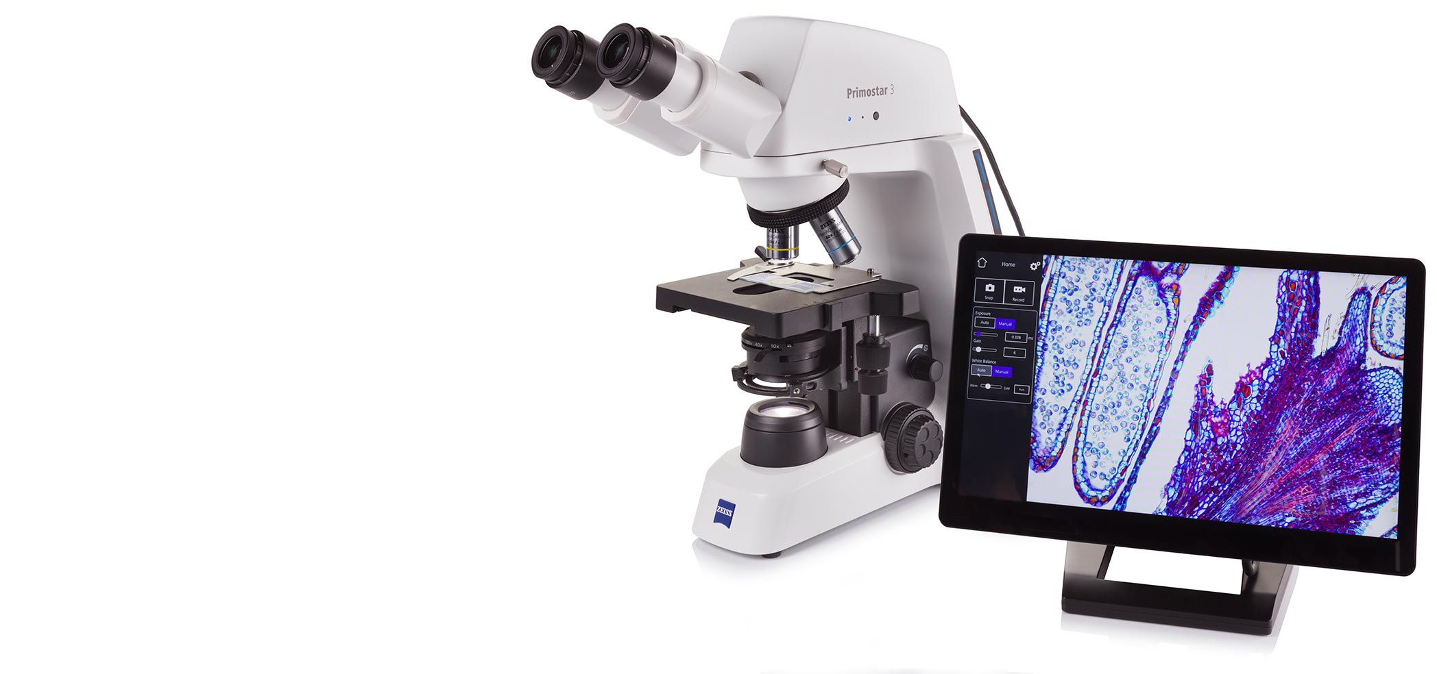 Votre microscope robuste mais compact pour l'enseignement numérique et le travail de routine en laboratoire.
